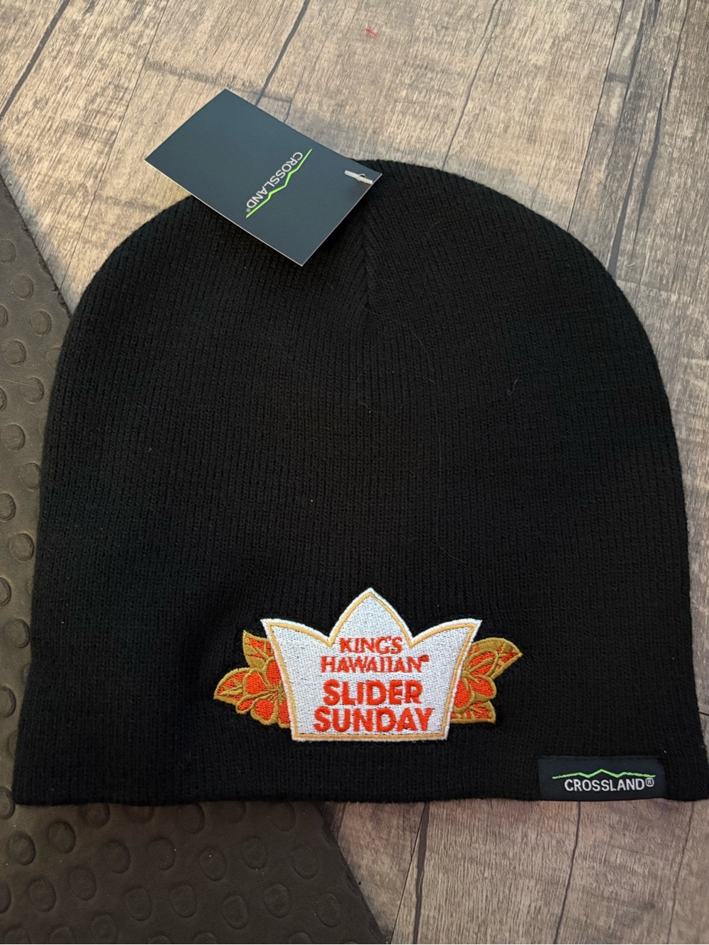Crossland Black Beanie with King's Hawaiian Slider Sunday Patch